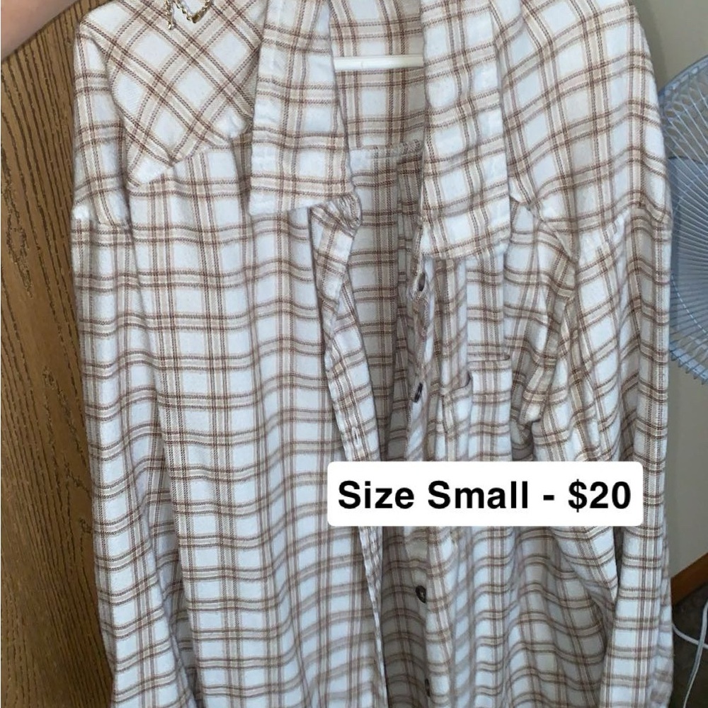 Hollister Brown Plaid Button Down Shirt